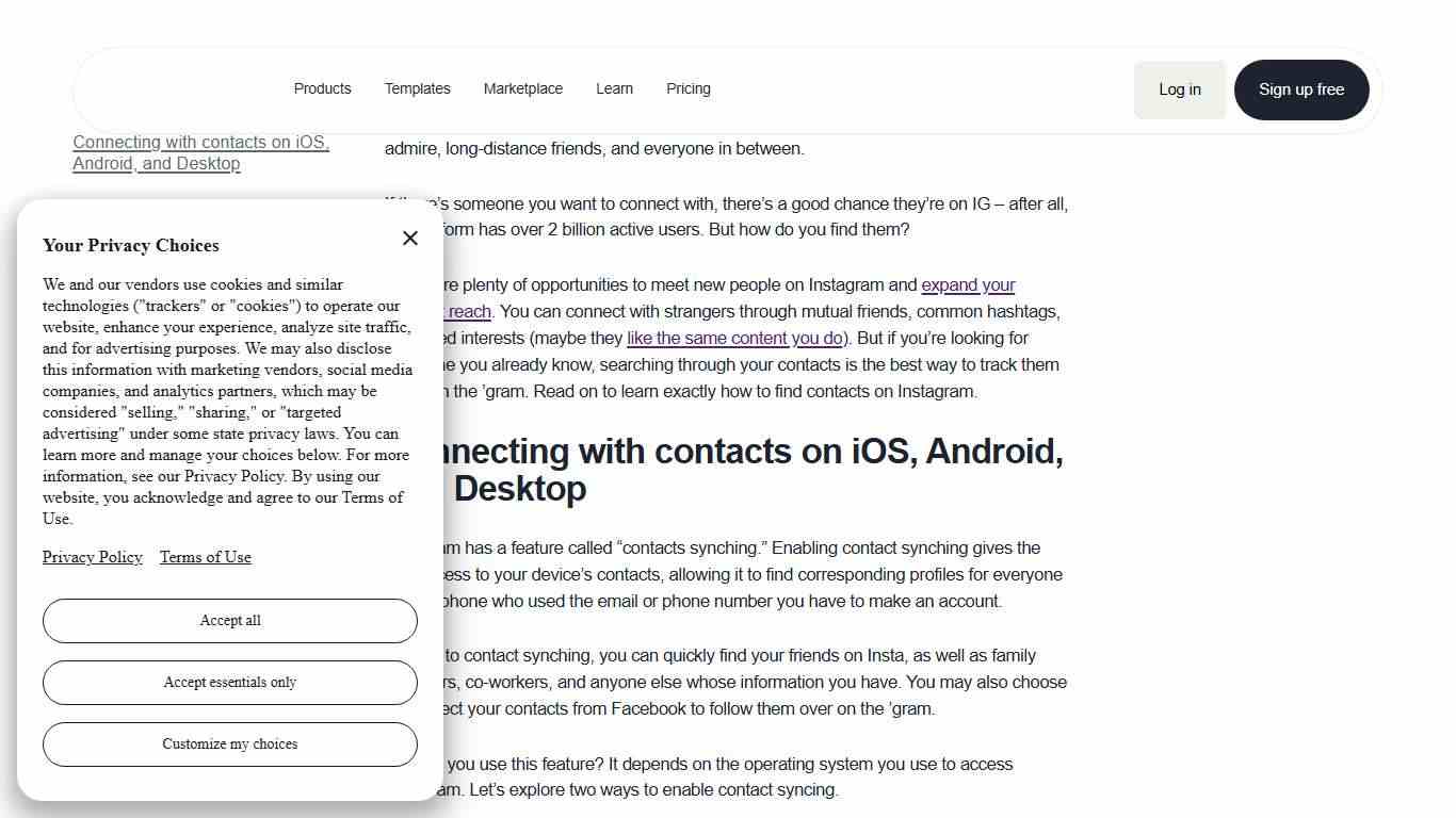 How to find contacts on Instagram in a few easy steps